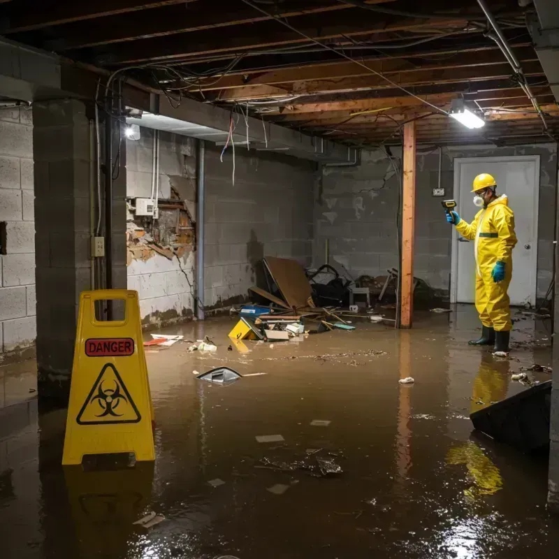 Flooded Basement Electrical Hazard in Putnam County, WV Property