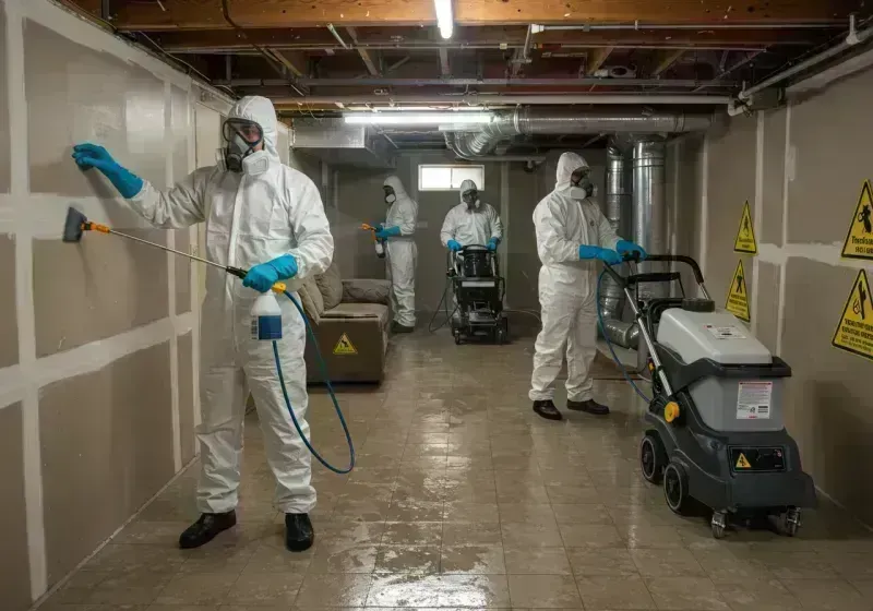 Basement Moisture Removal and Structural Drying process in Putnam County, WV